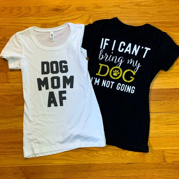 Set of 2 Dog Mom T-shirts